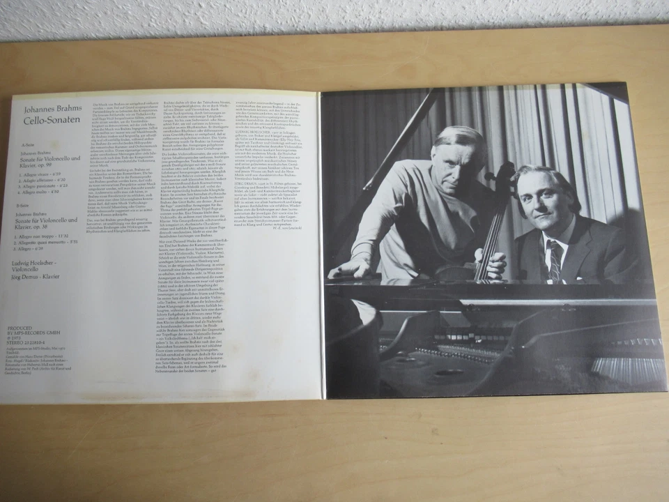 Ludwig Hoelscher & Jörg Demus-Brahms-Cello-Sonaten-MPS FOC 1973 - Bild 3 von 4