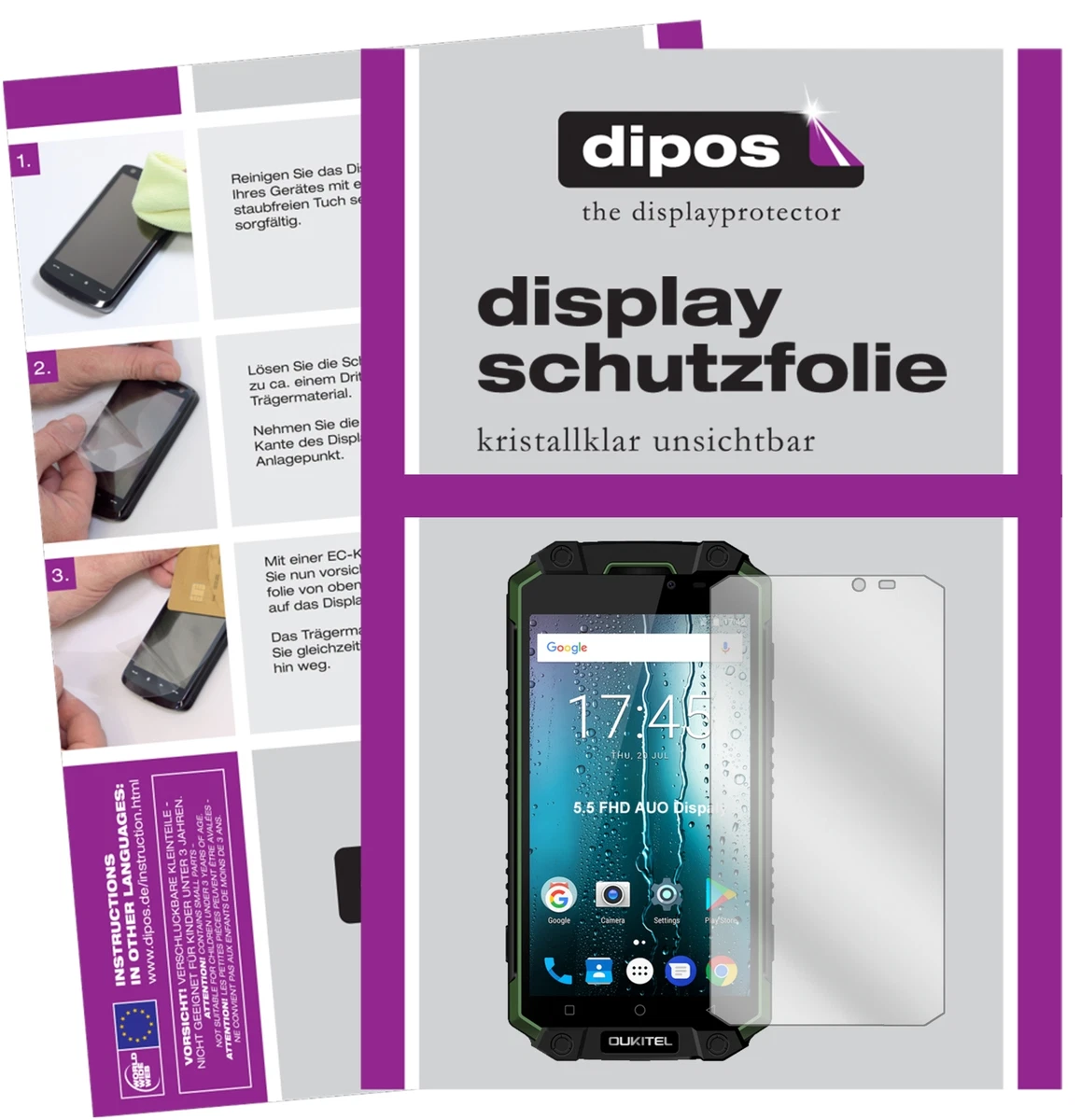 Dipos 6 Pellicole Protettive Antiriflesso Per Oukitel K10000 PRO: Opache E Anti-impronta (Made In Germany) - 2