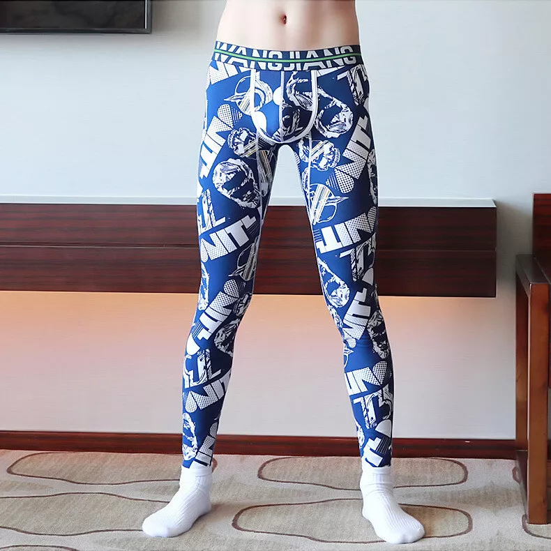 3Pack Long Johns Cotton Printing Warm Pants Thin Elastic Underwear