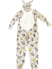Looney Tunes Bugs Bunny One Piece Pajamas Size Juniors 14/16 XL Looney Tunes