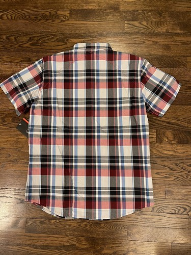 NEW Spyder Crucial Plaid Striped Cotton Blend Button Shirt Mens Medium - Picture 5 of 5
