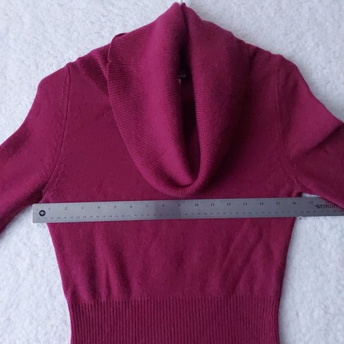 Patagonia Wool Blend Magenta Cowl Neck Women's Pullover Long Sleeve Sweater Sz S - Picture 6 of 15