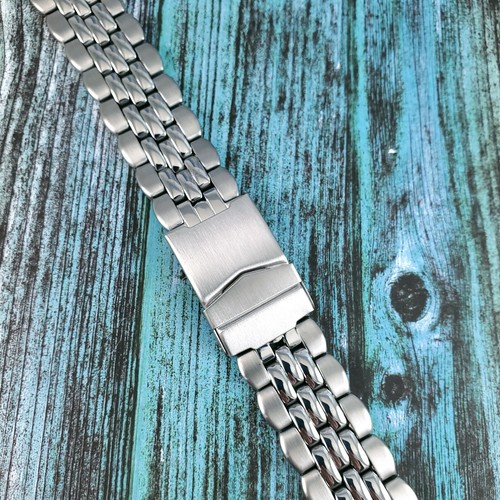 Hadley-Roma Stainless Steel Shiny / Brushed Watch Bracelet MB5686W Fits Fossil - Picture 2 of 11