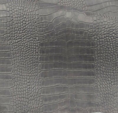 pelle di Capra grigio opaco maculato stampato coccodrillo pellami