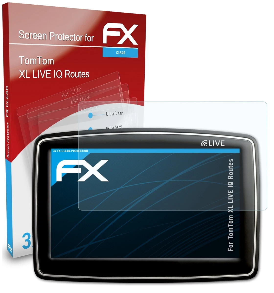 Pack De 3 Films Protection D'écran TomTom Rider 550 - Anti-choc, Anti-reflets, Mat - AtFoliX
