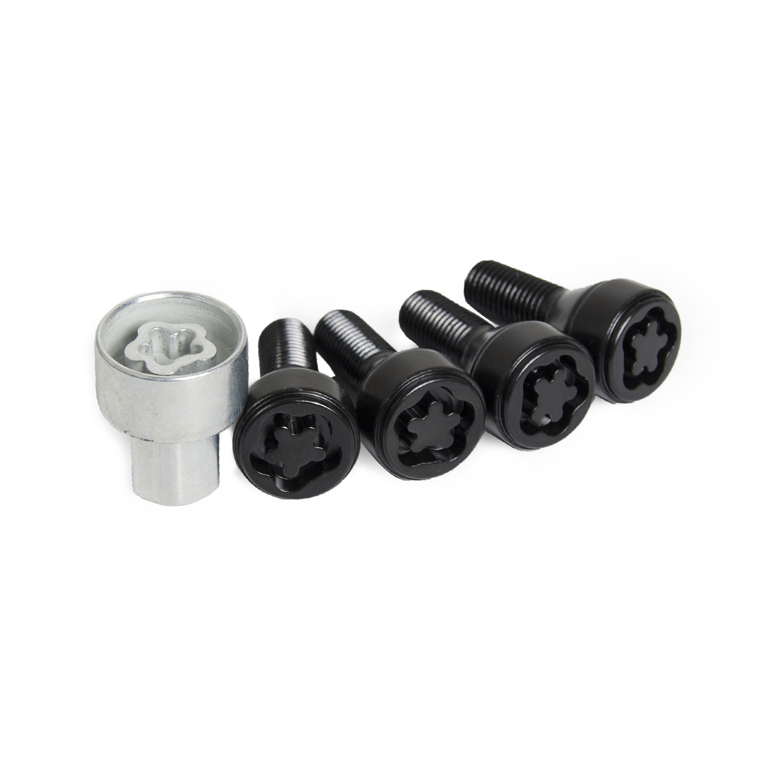 5-Pack M12x1.5 Wheel Lock Anti-Theft Bolt Set For BMW 1 3 5 6 7 Z3 Z4 Z8 – Black 2 thumbnail image