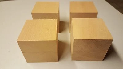 4 Buche Möbelfüße Klötze 95x95x95mm Tischbeine Bett Erhöhung Schrank Füße TOP !