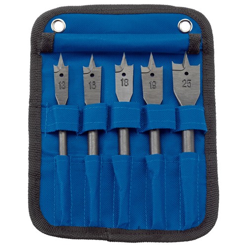Draper Flat Wood Drill Bit Set 13 16 19 25 32mm c/w Storage Roll - 17426 - 第 2/3 張圖片