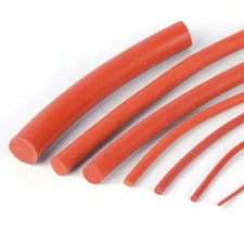 Red Solid Silicone Rubber Sealing Strip Round O Ring Cord Seal Gasket Dia 1-20mm