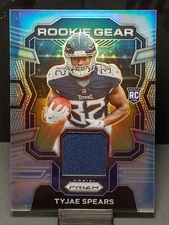 2023 Prizm Rookie Gear Silver Prizm #RG-TS Tyjae Spears Tennessee Titans Rookie