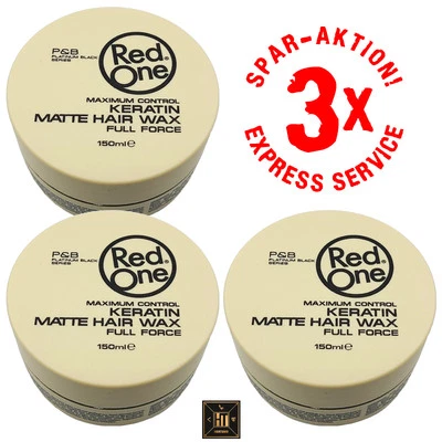 3x RedOne Keratin Hair Wax Full Force 150ml Wachs Haarwachs