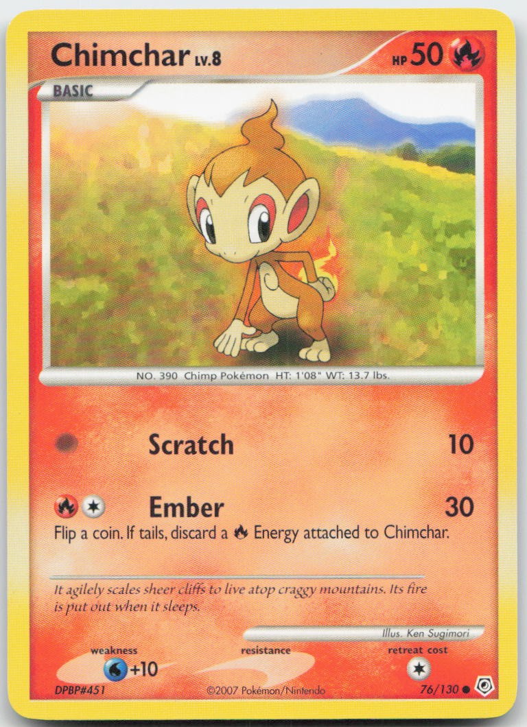 Pokemon : Chimchar Diamond & Pearl 76/130 : C