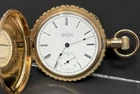 Antique Elgin Pocket Watch 6s 15J Running Double Hunter Engraved Keystone GF