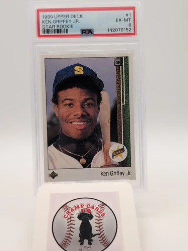 1989 Upper Deck - Star Rookie Ken Griffey Jr #1 (RC) - PSA 6