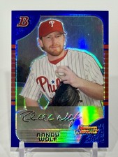 2005 Bowman Chrome - Randy Wolf #112 Blue Refractor /150