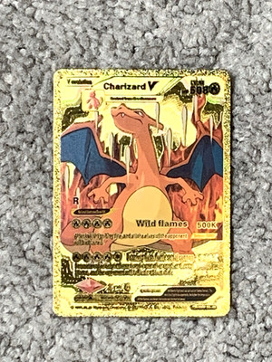 Charizard V HP508 Wild Flames Gold Foil Fan Art Card NM