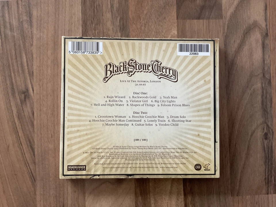 Black Stone Cherry - Live At The Astoria London 31.10.07 RARE 2x CD set 2007 - Image 2 of 4