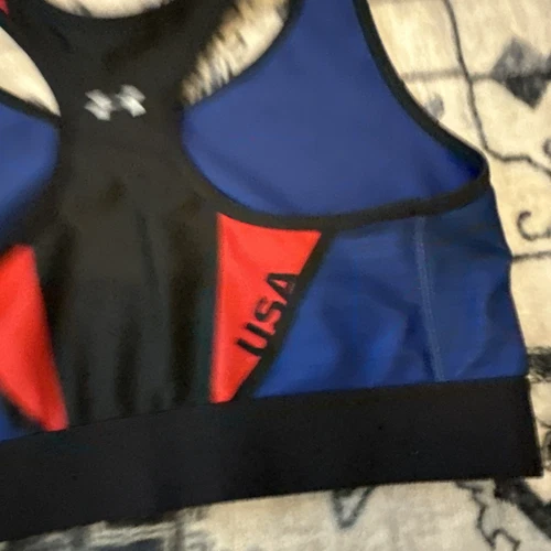 Under Armour Red White and blue Sports Bra Large USA - Picture 7 of 7