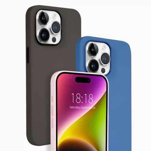 Custodia in silicone con cover MagSafe per iPhone 16 15 14 13 Pro Max 15 Plus 15 Pro - Foto 12 di 77