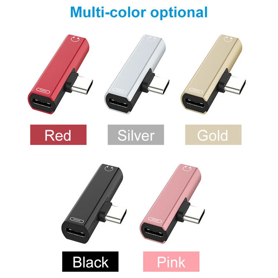 Andro to C in 2 3.5mm Splitter AUX 1 Charger Audio Dual Type Adapter Headphone - Image 3 of 4