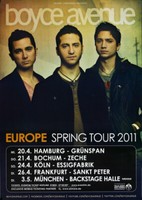 Boyce Avenue - Spring Tour, Tour 2011 | Konzertplakat | Poster