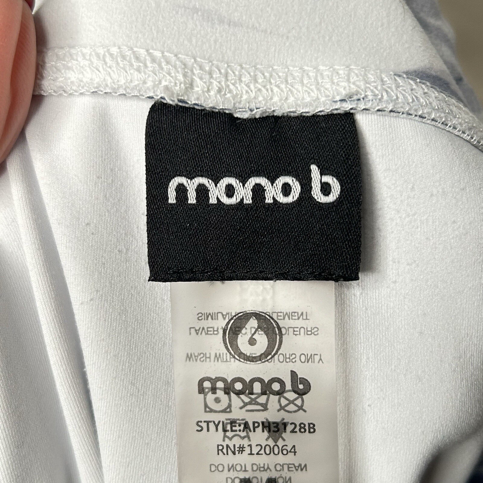 Mono B Marbleized Patterned Full Length High Wais… - image 9