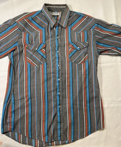 Silberkollektion von Karman kurzärmeliges Herren Western Pearl Snap Shirt XL  - Bild 1 von 5