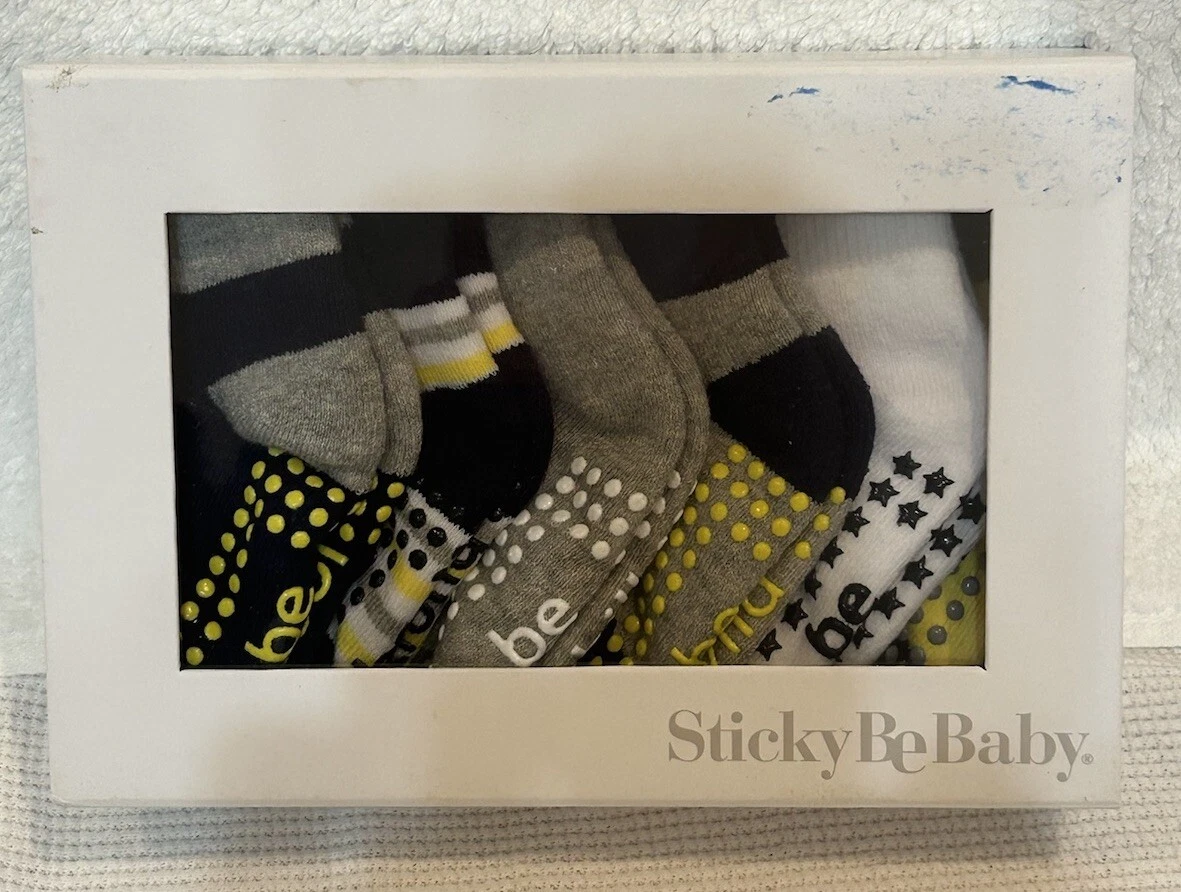 NWOT Sticky Be Baby Non Slip Grip Socks IN BOX 6m-24m, Navy/Gray/Yellow 6 Pair
Opens in a new window