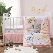 Wildest Dreams 3 Piece Baby Girl Microfiber Crib Bedding Set by The Peanutshell
