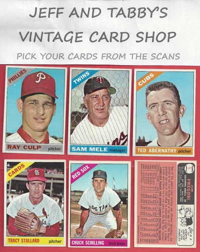 1966 TOPPS BASEBALL # 184 TO # 597 /SEE DROP DOWN MENU FOR CARD YOU WILL RECEIVE