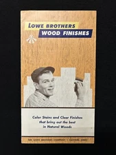 LOWE BROTHERS WOOD FINISHES Dayton Ohio c. 1962 sample finishes