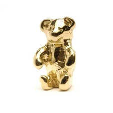 Authentic Trollbeads 18K Gold 21311 Teddy Bear, Gold :0 RETIRED