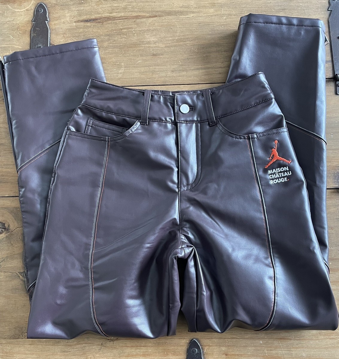 WOMENS NIKE AIR JORDAN X MAISON CHATEAU ROUGE BROWN PANTS SZ WOMENS NIKE AIR JORDAN X MAISON CHATEAU ROUGE BROWN PANTS SZ