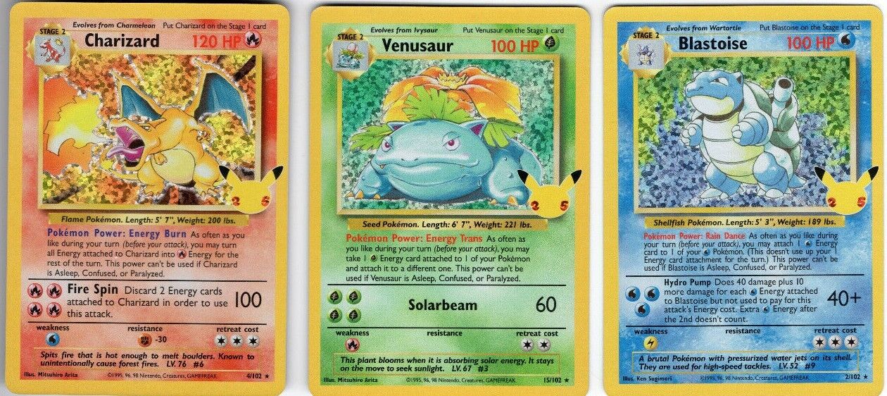 Charizard, Blastoise, Venusaur Tournament Folios for Pokemon