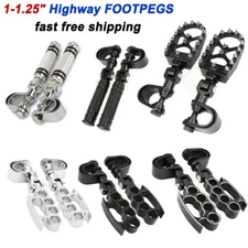 Engine Highway Foot Pegs Clamps For Harley Touring Road Street Glide 1 1/4" Bar 