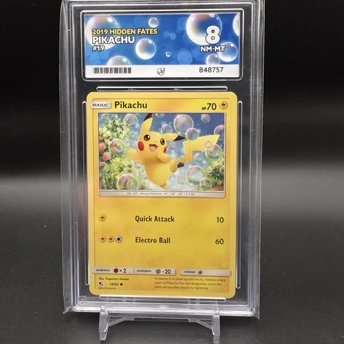 Pokemon TCG Pikachu #19 2019 Hidden Fates ACE 8