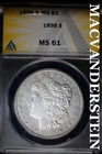 1898 Morgan Dollar- ANACS MS61- Lustrous- No Reserve #SLA686