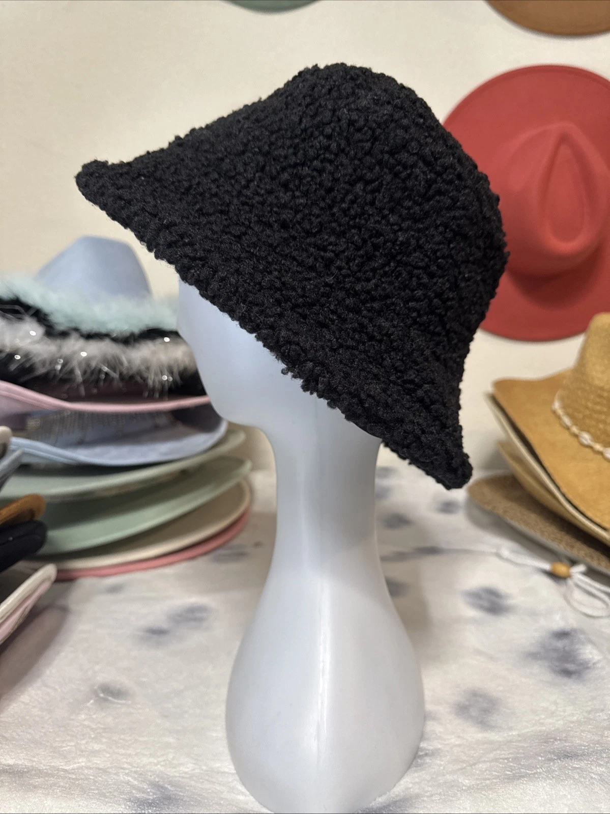 Black Sherpa Bucket Hat