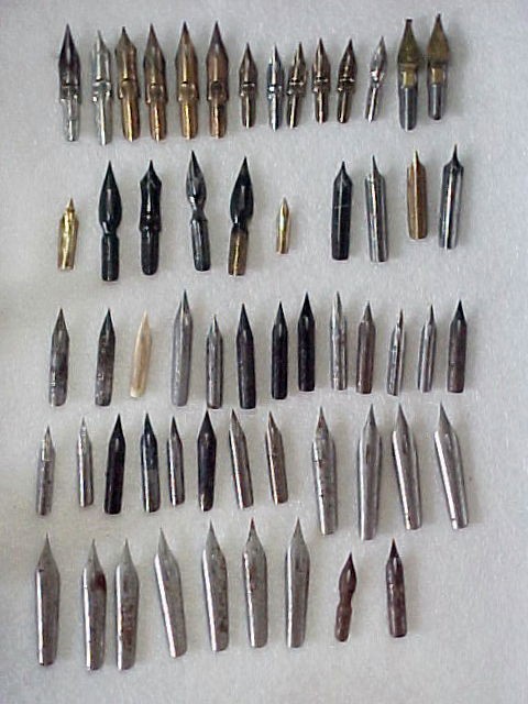 Vintage Lot of 58: Untested As Is Dip Pen Nibs Various Makers