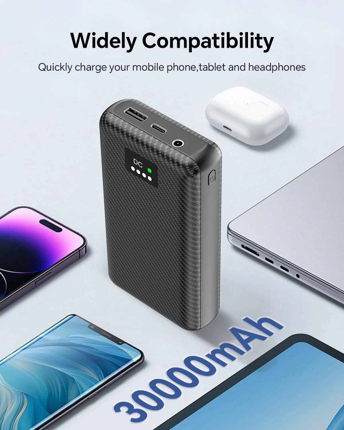 Heated Vest Battery Pack, 7.4V 30000mAh Portable Charger with DC and USB Outp... - product detail image 6