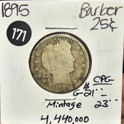 Lot of (4) U.S. Silver Barber Quarters - Circulated