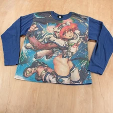 vtg 90s DARK HORSE Masamune Shirow Intron Depot aop long sleeve t-shirt LARGE