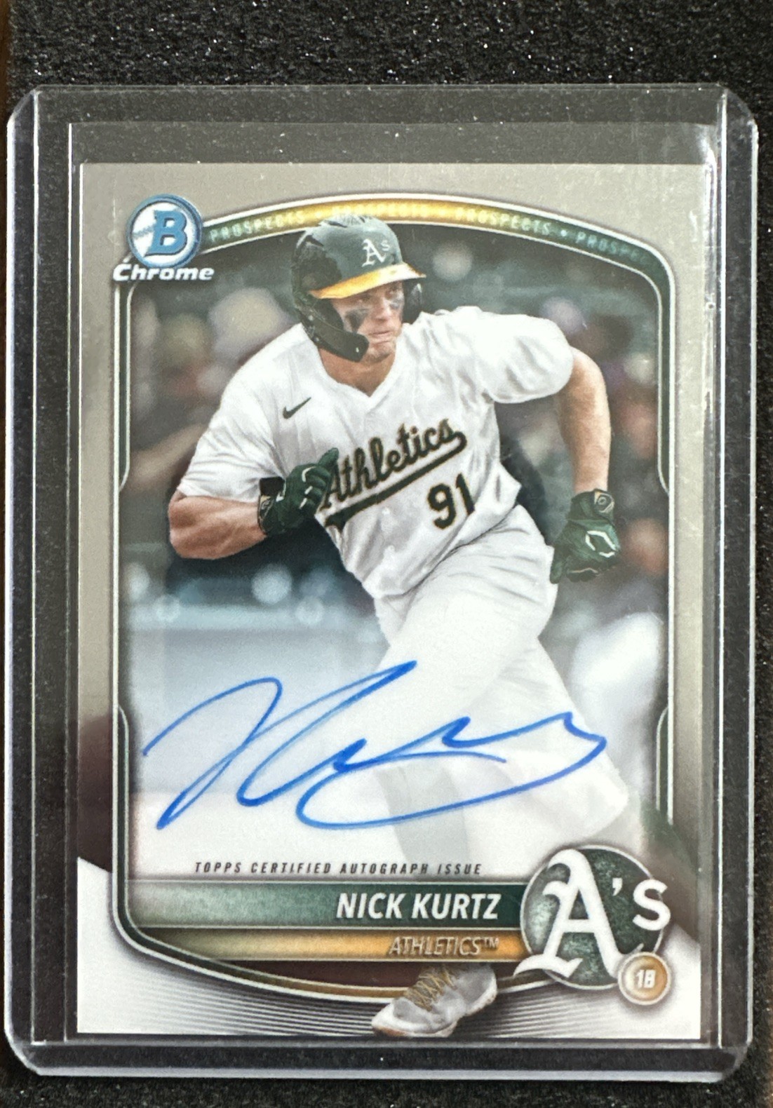 2025 BOWMAN CHROME NICK KURTZ PROSPECT AUTO #CPA-NK  ATHLETICS
