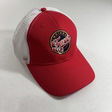 Indiana Fever Hat Cap SnapBack Red White WNBA Lucas Oil Trucker Mesh Back SGA