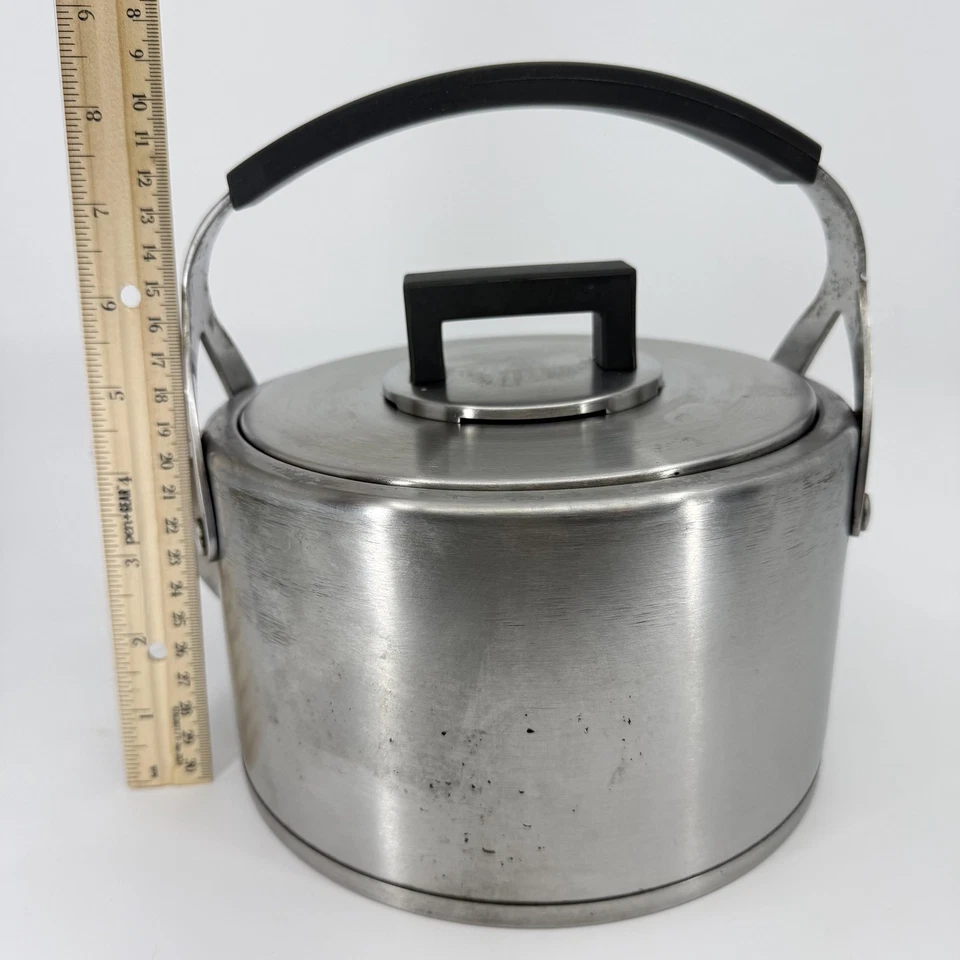 Denmark Stainless Steel 2.5QT Teakettle Modern Brushed Metal Kitchen Kettle - Image 3 of 4