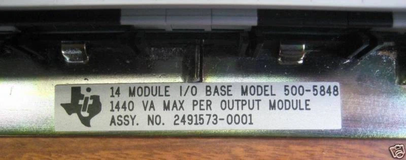 Texas Instruments 500-5848 14 Module I/O Base TI/Siemens 5005848 In/Out - Image 2 of 2
