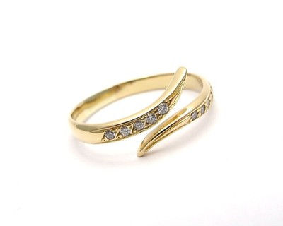 AUSGEFALLENER STACKING RING GOLD750 BRILLANTEN 0,10CT GR.62 JG 950100640700012