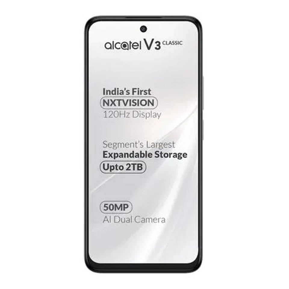 Alcatel V3 Classic 5G (Halo White, 4GB RAM 128GB) Dimensioni 6300 NFC - Immagine 2 di 4