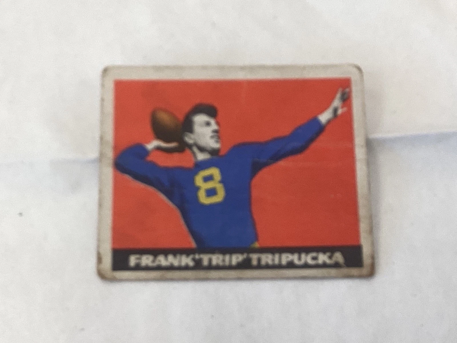 Frank Tripucka 1948 Leaf #49 Rookie Card - Very Good - Corner Wear - Lite Creas