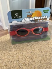 Red Confetti Baby Sunglasses Optix 55 - 100 UV Protection Infants Toddlers NEW